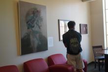 Student Viewing Art
